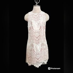 Nbd lacey pink mini dress